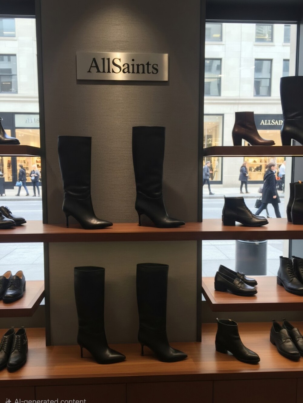 ALL SAINTS NORI KNEE COW LEATHER BOOTS WOMEN'S SZ 11 EU 41 $550